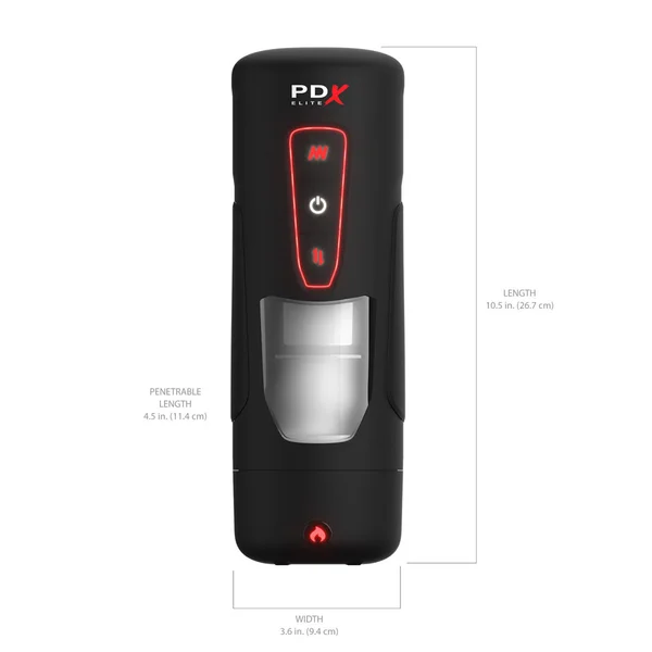 PDX Elite Milk Me Hotter - USB Rechargeable Thrusting Heating & Vibrating Auto Stroker — image 8 of 12