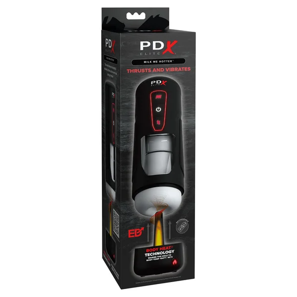PDX Elite Milk Me Hotter - USB Rechargeable Thrusting Heating & Vibrating Auto Stroker — image 9 of 12