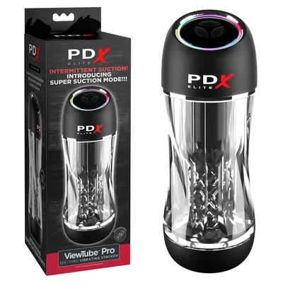 pdx elite viewtube pro clear usb rechargeable auto sucking stroker