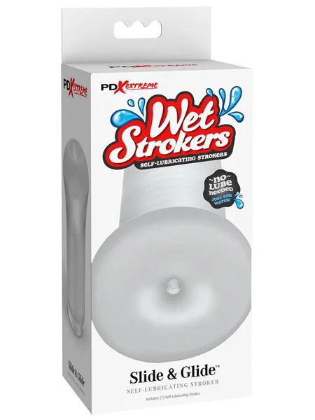 PDX Extreme Wet Stroker - Slide & Glide - Clear Vagina Stroker — image 3 of 4