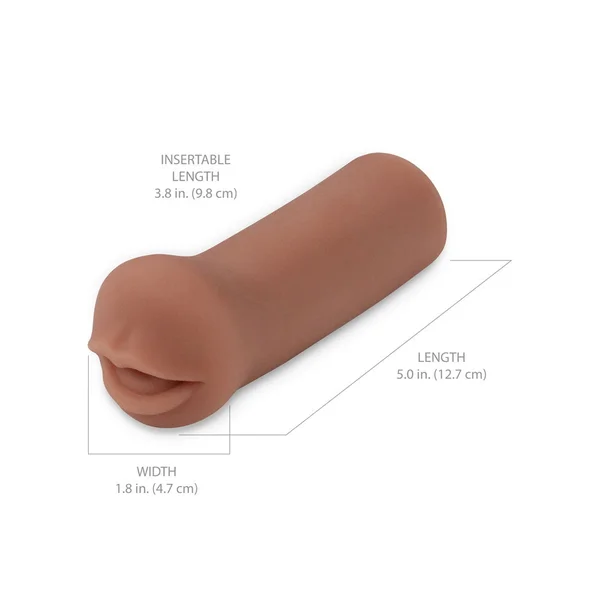 Pipedream Extreme Toyz Coed Cocksucker - Brown - Brown Mouth Stroker — image 5 of 11