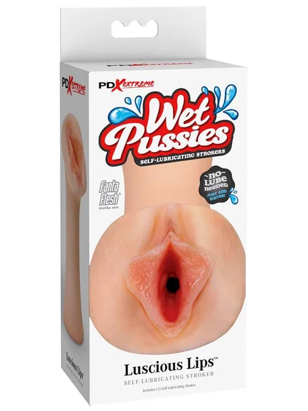 PDX Extreme Wet Pussies - Luscious Lips - Flesh - Flesh Self-Lubricating Vagina Stroker — image 4 of 4