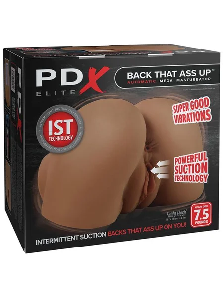 PDX Elite Back That Ass Up - Brown - Brown USB Rechargeable Auto Mega Masturbator — image 8 of 10