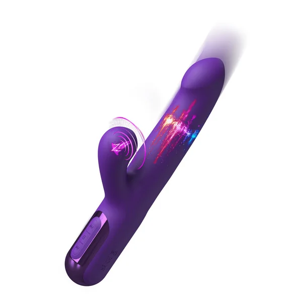 Fantasy For Her Super SoniX Thruster - Purple USB Rechargeable Thrusting Rabbit Vibrator — image 7 of 12