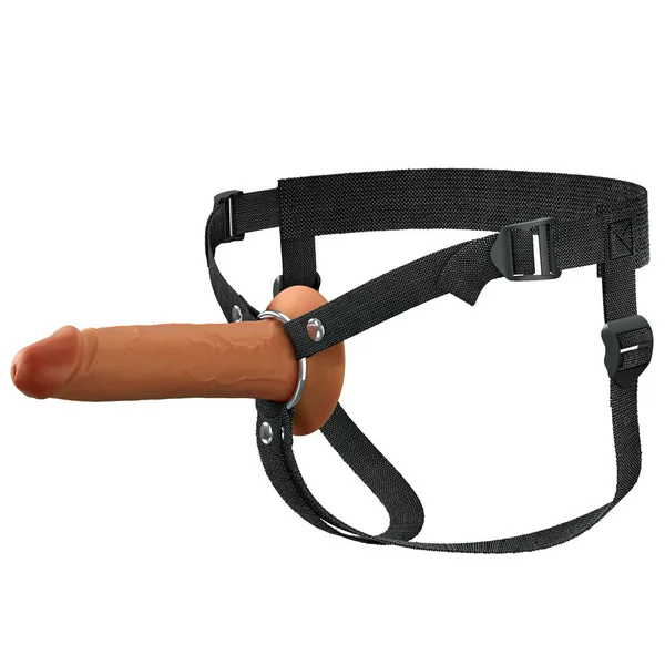 FX Elite 7'' Silicone Hollow Strap-On - Tan - Tan 17.8 cm Hollow Strap-On — image 3 of 11