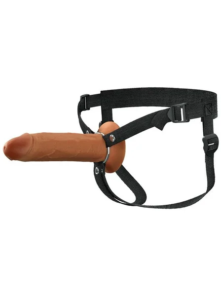 FX Elite 8'' Silicone Hollow Strap-On - Tan - Tan 20 cm Hollow Strap-On — image 11 of 11