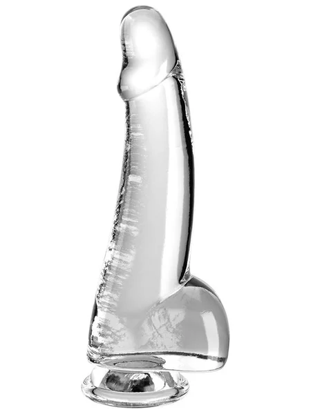King Cock Clear 7.5'' Cock with Balls - Clear 19 cm Dong — image 3 of 3