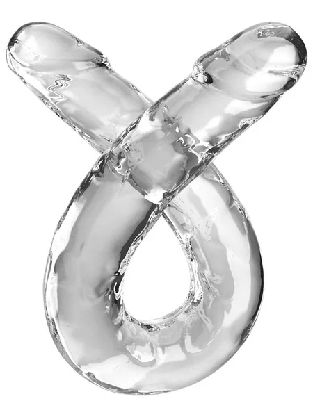 King Cock 18 Inch Double Dildo - Clear 45.7 cm Double Dong — image 2 of 4