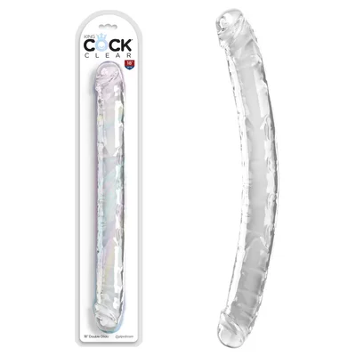 king cock 18 inch double dildo clear 457 cm double dong