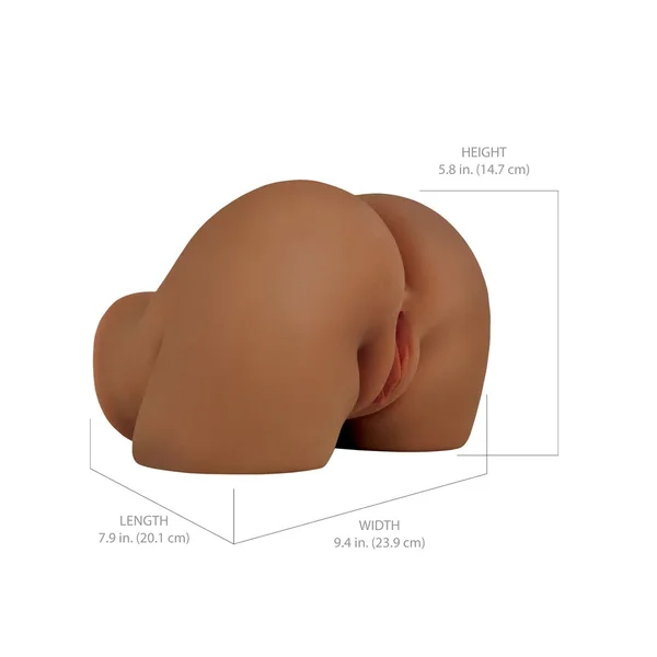 PDX Elite Shake That Ass - Brown - Brown USB Rechargeable Vibrating Mega Masturbator — image 3 of 9