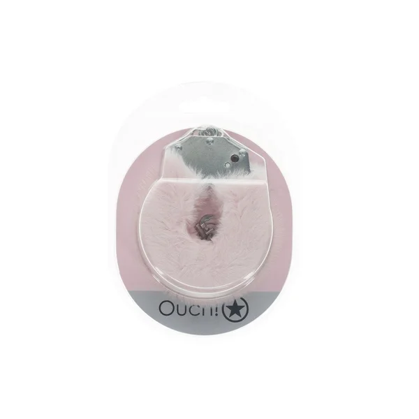 OUCH! Heavy-Duty Fluffy Cuffs - Powder Pink - Powder Pink Fluffy Restraints — image 2 of 2