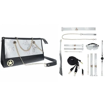 ouch florence collection kit with bag white bondage set with bag 8 piece kit