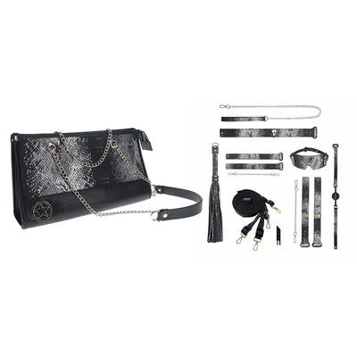 ouch florence collection kit with bag black bondage set with bag 8 piece kit