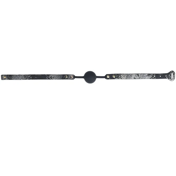 OUCH! Florence Collection - Silicone Ball Gag - Black Breathable Mouth Restraint — image 3 of 7