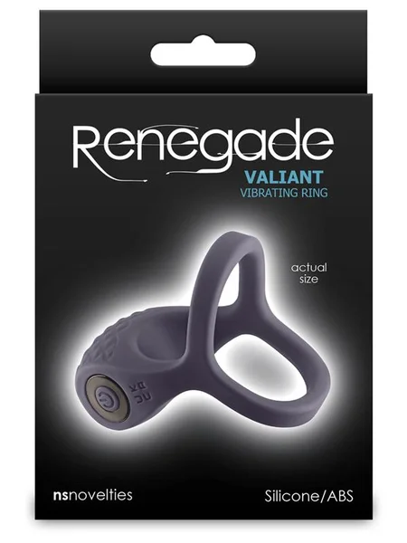 Renegade Valiant - Grey - Grey USB Rechargeable Cock Ring — image 4 of 4