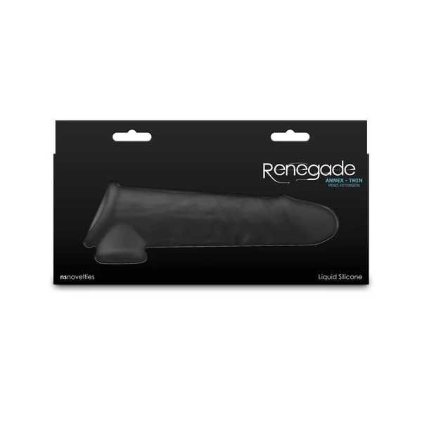 Renegade Annex - Thin - Black - Black 19.4 cm Penis Extender Sleeve — image 5 of 8