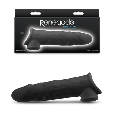 renegade annex thin black black 194 cm penis extender sleeve