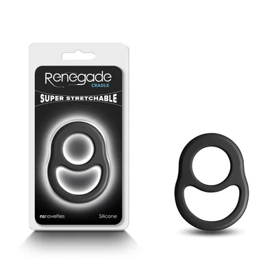 renegade cradle black black cock balls ring
