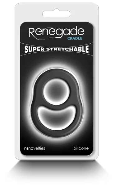 Renegade Cradle - Black - Black Cock & Balls Ring — image 3 of 4
