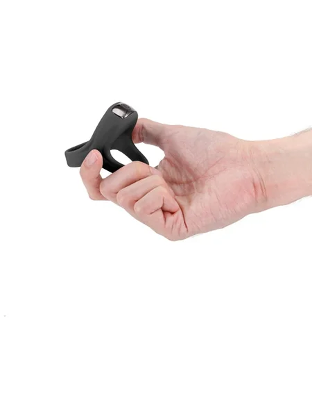 Renegade Emperor - Black - Black USB Rechargeable Vibrating Cock & Ball Rings — image 2 of 4