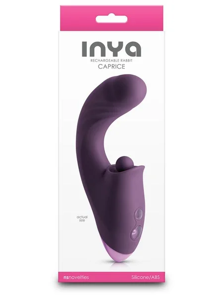 INYA Caprice - Purple - Purple 17.7 cm USB Rechargeable Vibrator with Clitoral Thumper — image 3 of 4