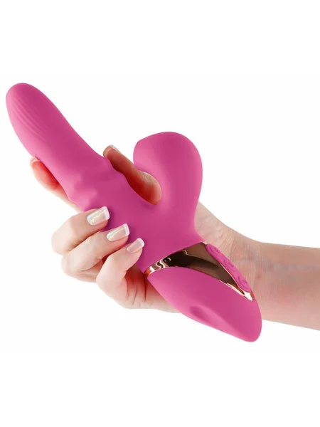 INYA Enamour - Pink - Pink 31.5 cm USB Rechargeable Vibrator with Air Pulse — image 4 of 4