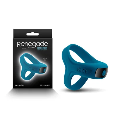renegade emperor teal teal usb rechargeable vibrating cock ball rings