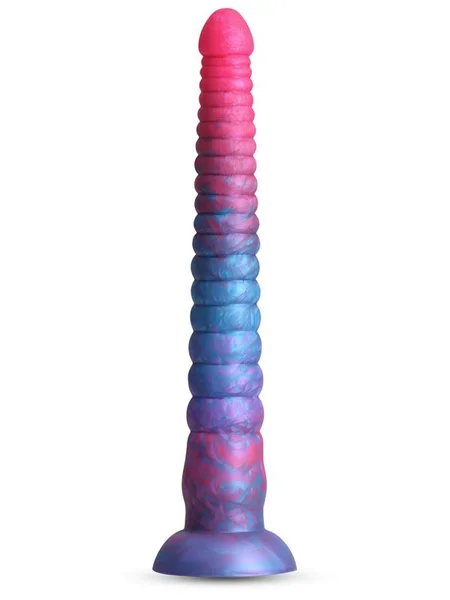 Colours Stacked - 12'' Dildo - Pink/Blue - Pink/Blue 30.6 cm Fantasy Dildo — image 7 of 8