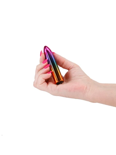 Chroma Rainbow - Medium - Metallic Rainbow 9 cm USB Rechargeable Mini Vibrator — image 2 of 4