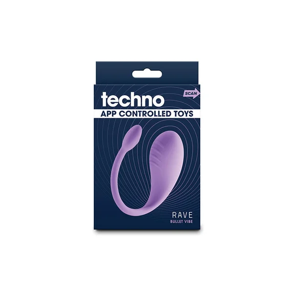 Techno - Rave - Purple - Purple USB Rechargeable Vibrator with App Control — image 4 of 8
