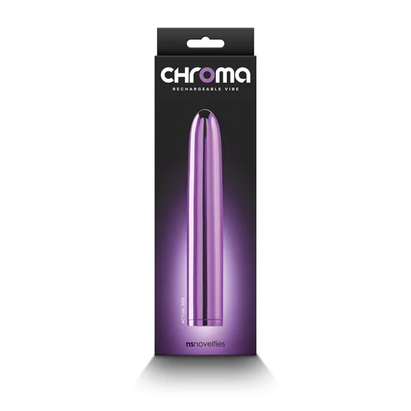 Chroma - Purple - Metallic Purple 17 cm USB Rechargeable Vibrator — image 4 of 8