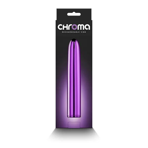 Chroma - Purple - Metallic Purple 17 cm USB Rechargeable Vibrator — image 5 of 8