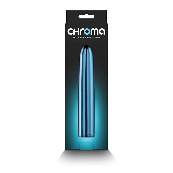 Chroma - Teal - Metallic Teal 17 cm USB Rechargeable Vibrator — image 5 of 8