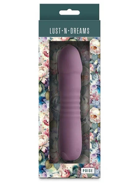 Lust-n-Dreams - Poise - Mauve - Purple 17.3 cm USB Rechargeable Thrusting Vibrator — image 8 of 8