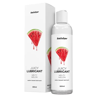 satisfyer juicy lubricant 300 ml melty melon watermelon scented water based lubricant 300 ml bottle