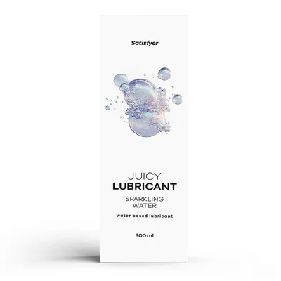 satisfyer juicy lubricant 300 ml sparkling water tingling water based lubricant 300 ml bottle