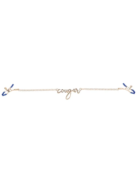 Sex & Mischief Cougar Nipple Clamps - Gold Nipple Clamps with 33 cm Chain — image 10 of 10