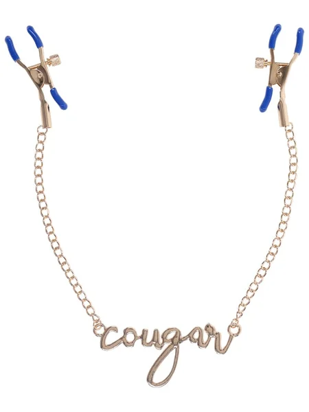 Sex & Mischief Cougar Nipple Clamps - Gold Nipple Clamps with 33 cm Chain — image 8 of 10