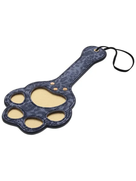 Sex & Mischief Cougar Paw Paddle - Navy Blue/Gold Spanking Paddle — image 3 of 3