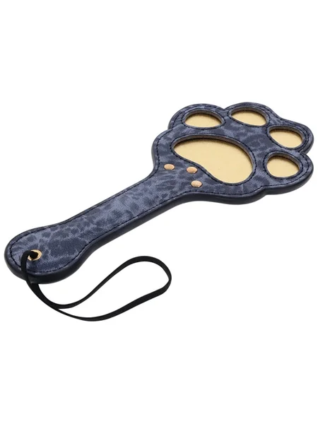 Sex & Mischief Cougar Paw Paddle - Navy Blue/Gold Spanking Paddle — image 2 of 3