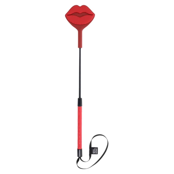 S&M Exs & Ohs Kiss Crop - Red Silicone Tipped Crop Whip — image 3 of 8