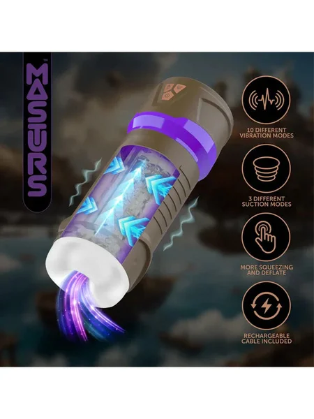 MASTURS Misty - USB Rechargeable Sucking, Vibrating & Squeezing Auto Stroker with Augmented Reality — image 5 of 12