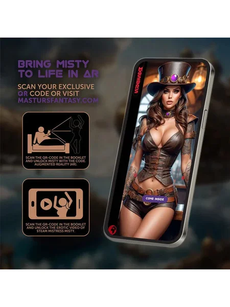 MASTURS Misty - USB Rechargeable Sucking, Vibrating & Squeezing Auto Stroker with Augmented Reality — image 2 of 12