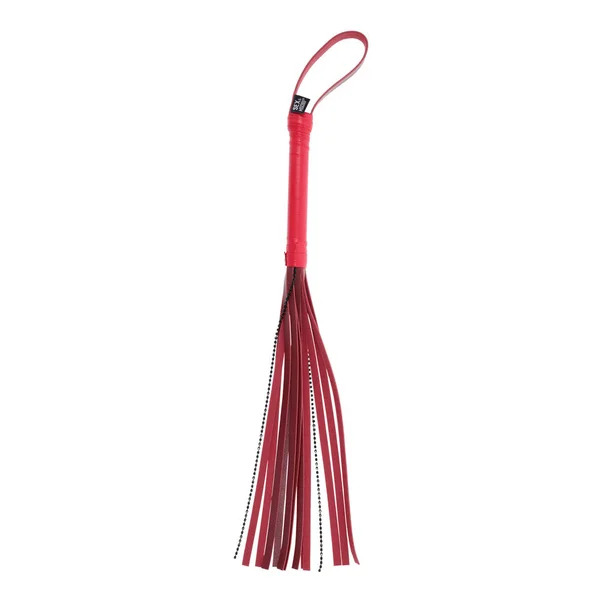 S&M Exs & Ohs Crystal Flogger - Red Flogger Whip — image 2 of 10