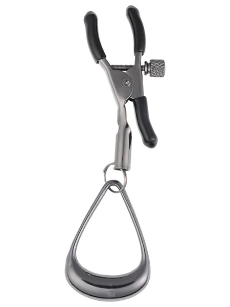 SPORTSHEETS Velvet Noir Tuggable Nipple Clamps - Gunmetal Adjustable Nipple Restraints — image 7 of 9