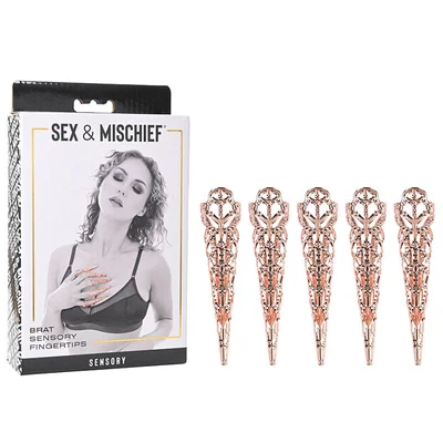 sex mischief brat sensory fingertips rose gold set of 5