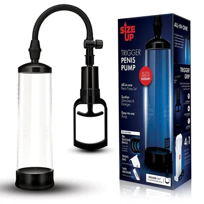 size up trigger penis pump clear penis pump
