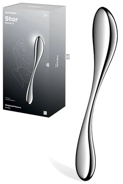 Satisfyer Star Force 3 Stainless Steel 10.6" Dual Ended Dildo — image 6 of 10