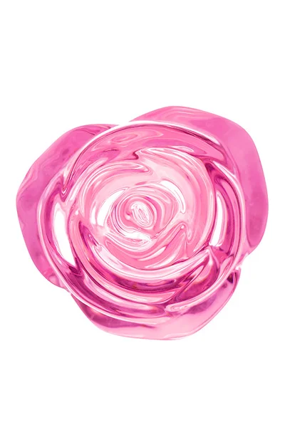 Booty Sparks Pink Rose 4.9" Glass Butt Plug | Small — image 2 of 4