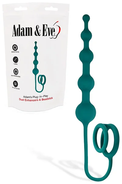 Adam and Eve Plug In Play 12" Dual Band & Anal Bead Enhancer — image 5 of 8